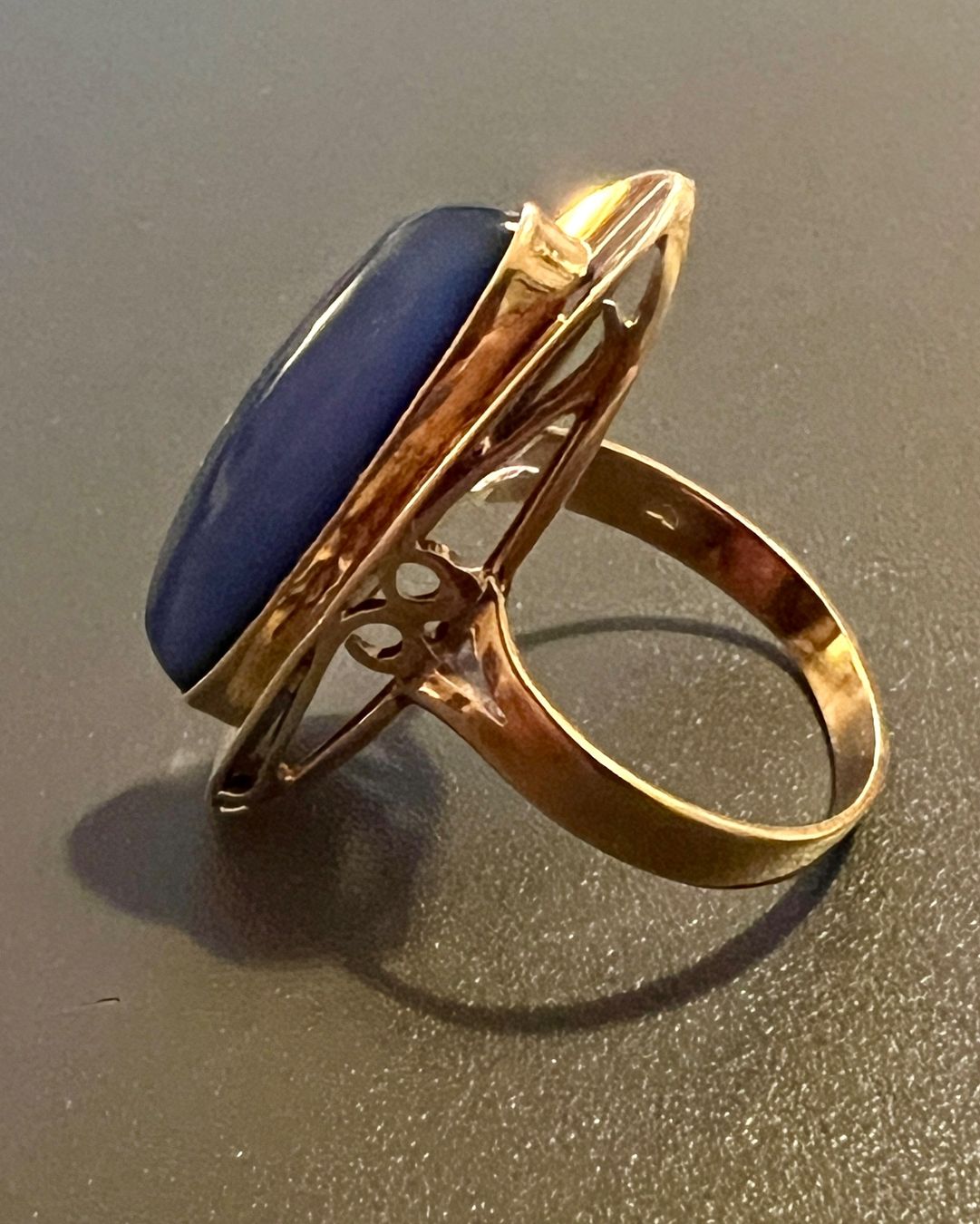 Anelli: Gold-Ring 14K Cabochon – Usato da Chur venduto da Penting1935 4