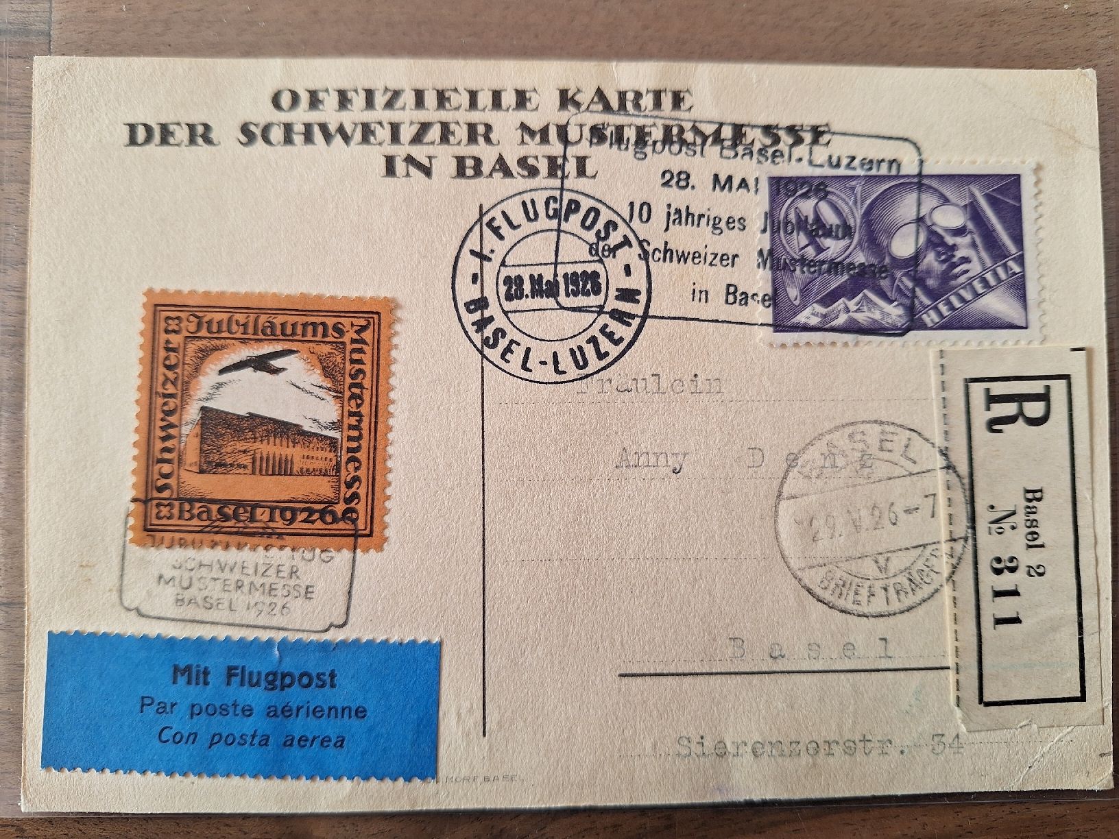 Tutti i francobolli: Schweizerische Mustermesse 1926 Vig. – Usato da Balgach venduto da SIMEON27