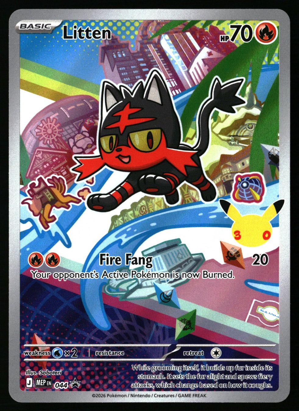 Pokémon Carte collezionabili: Litten #44 Pokemon Promo – Usato da Feuerthalen venduto da Plazatoys