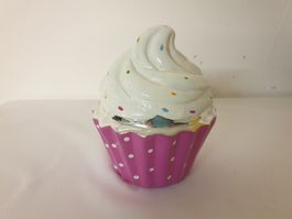 Süsses Cupcake-Spardösli, Kasseli rosa-weiss, neuwertig,Top!