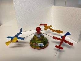 Karussell mit Flugzeugen Uhrwerk i.O. Made in Germany 1333