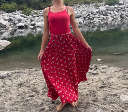 Maxi Gonna di cotone -tgS/M/L-feste👌vacanze