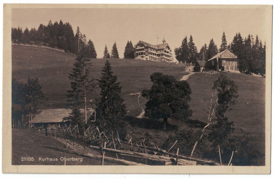 Cartoline postali: Flums, Kurhaus Oberberg um 1935 – Usato da Frauenfeld venduto da POML