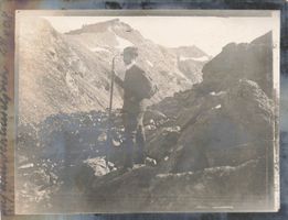 Engadina GR Escursionista rocce 1908 foto 11 x 9