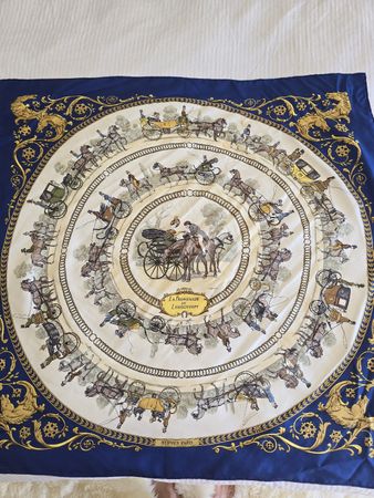 echtes Hermes Tuch 90x90 aus Seide