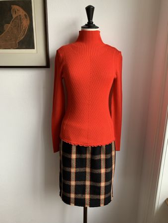 PHILLIP LIM: Exklusiver rot/oranger Rollkragenpullover, M