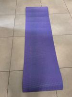 Matte für Fitness/Yoga 175x50cm, lila mit grüner Schaumseite