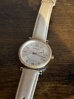 Fossil Damenuhr Roségold Zirkonia Lederband Neu