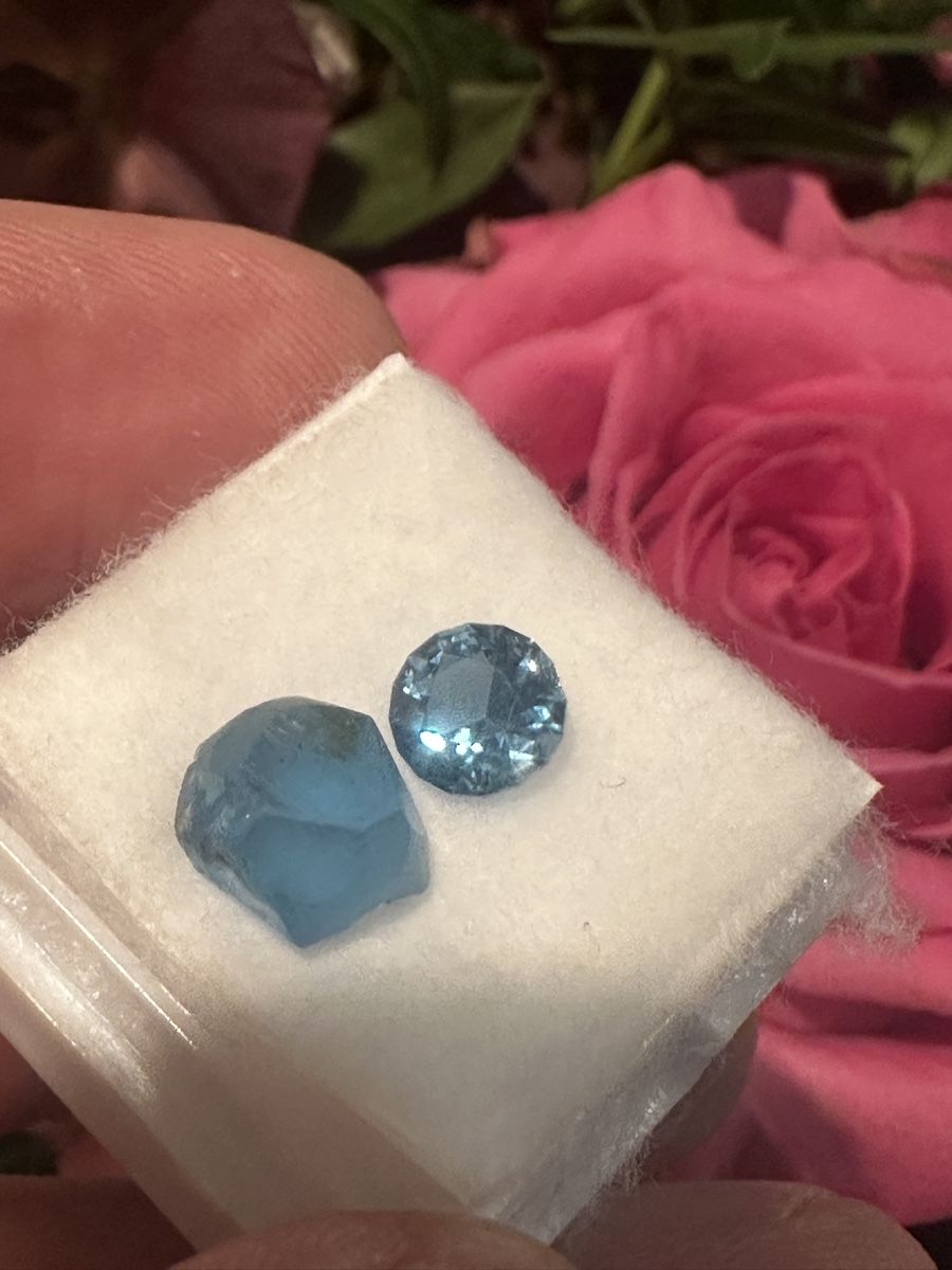 Pietre preziose: 2x Topas Blue Natürlich – Nuovo (secondo la descrizione) da Grenchen venduto da edi_gr 2