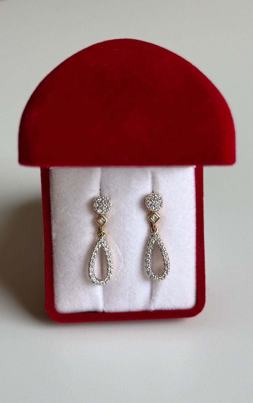 Orecchini pendenti & Orecchini a lobo: Goldohrringe mit Diamanten – Usato da Zürich venduto da YanaZam 1