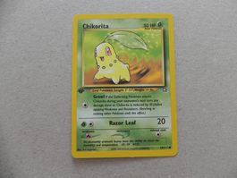 Pokémon Sammelkarte Chikorita 1995-2000  HP Engl. 1. Edition