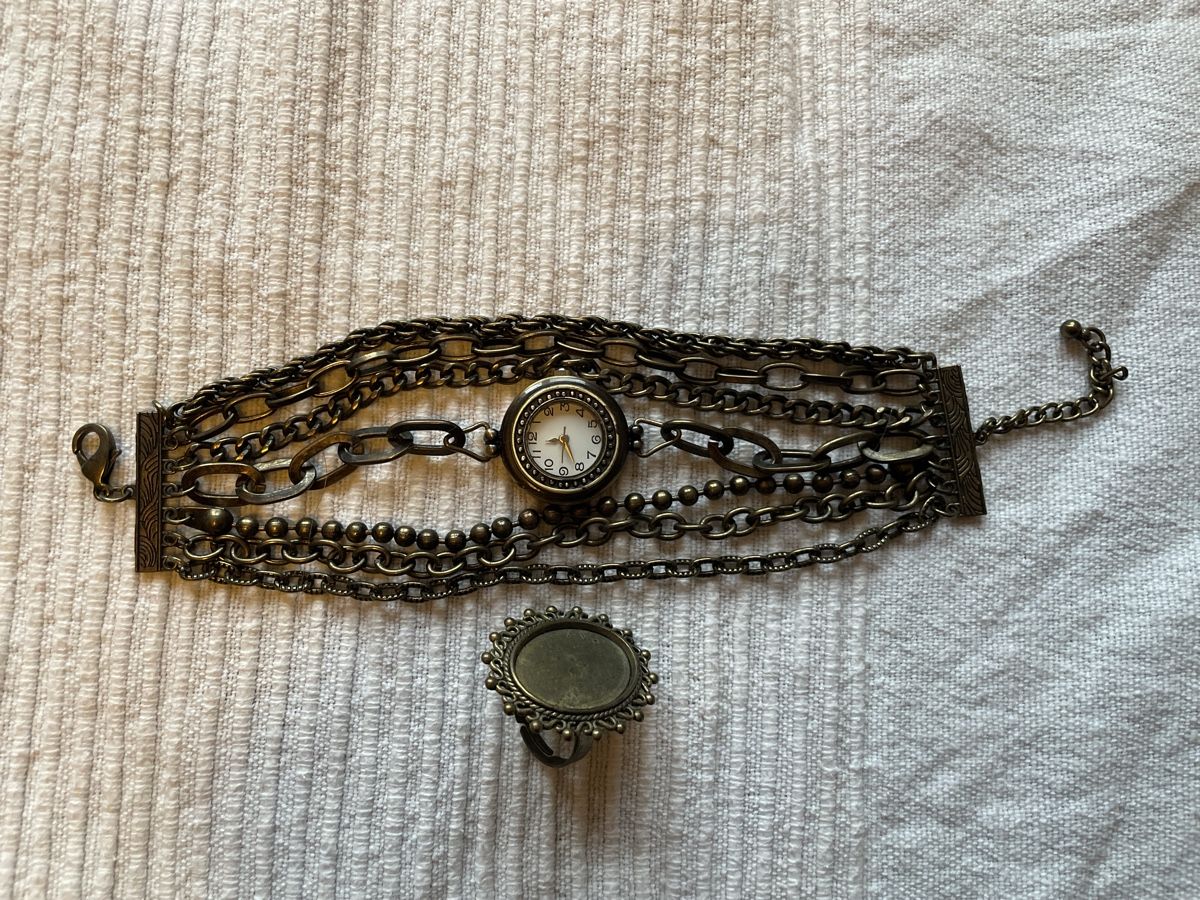 Altri gioielli: Steampunk Schmuck - Uhrenarmschmuck und Ring – Usato da Dörflingen venduto da Pazifiktaucher