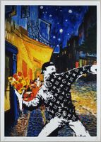 Death NYC Ltd Pop Art Druck " Van Gogh Banksy Flower Thrower