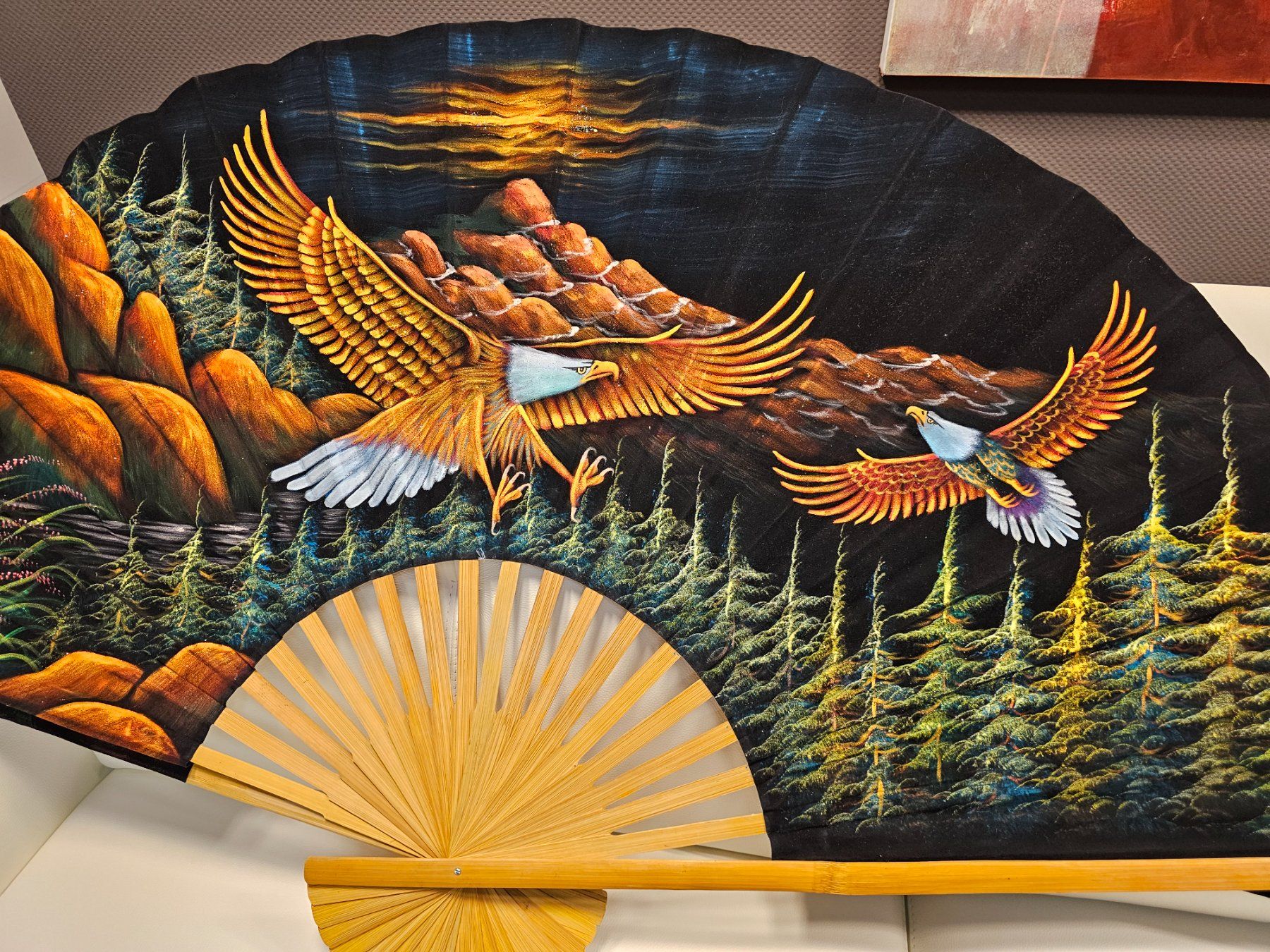 Dipinti: Asiatischer Fächer, Handfächer, Wanddeko, Vintage Style – Nuovo (secondo la descrizione) da Alchenflüh venduto da kum_9g8c