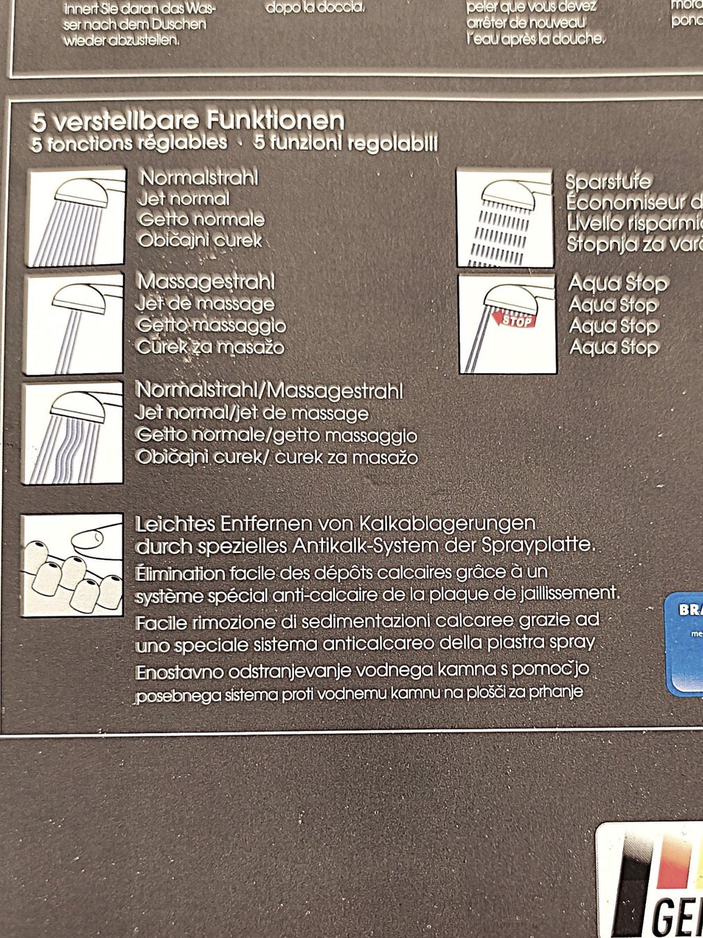 Soffioni doccia: Multifunktionsduschkopf Chrom – Nuovo e nell'imballaggio originale da Pratteln venduto da Restwert_Pratteln 4
