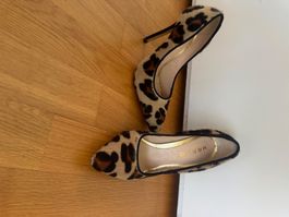Leder Pumps leopard Gr 36