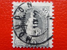 Stehende 1902: Nr.69D, schöner "Vollstempel" von MOUDON (VD)