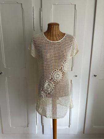 G & H - Crochet Grobstrick Oberteil offweiss S