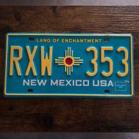 🇺🇸 U.S. Autoschild, New Mexico RXW 353 - ORIGINAL