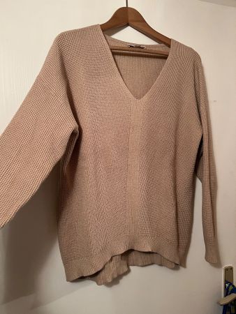 ESPRIT - Trendiger Grob Strickpullover in Altrosa, Grösse M