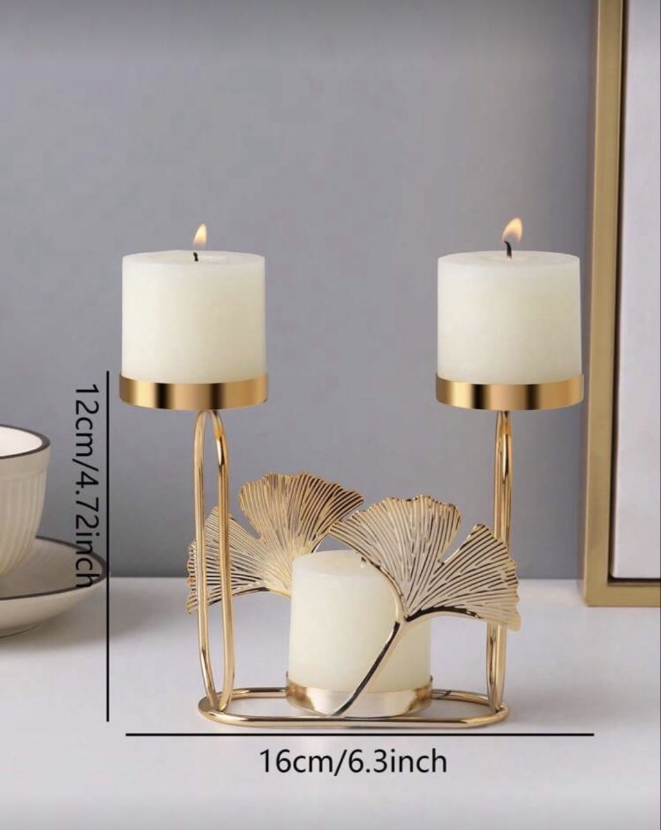Bougeoirs: Kerzenständer Gold Ginkgo-Design – Neuf avec emballage d'origine à Emmenbrücke par ShopDirect 3