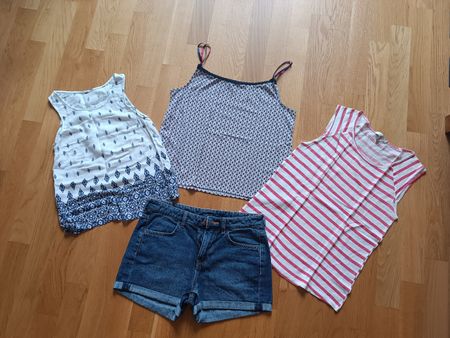 Set Jeansshorts Sommershirts XS/S