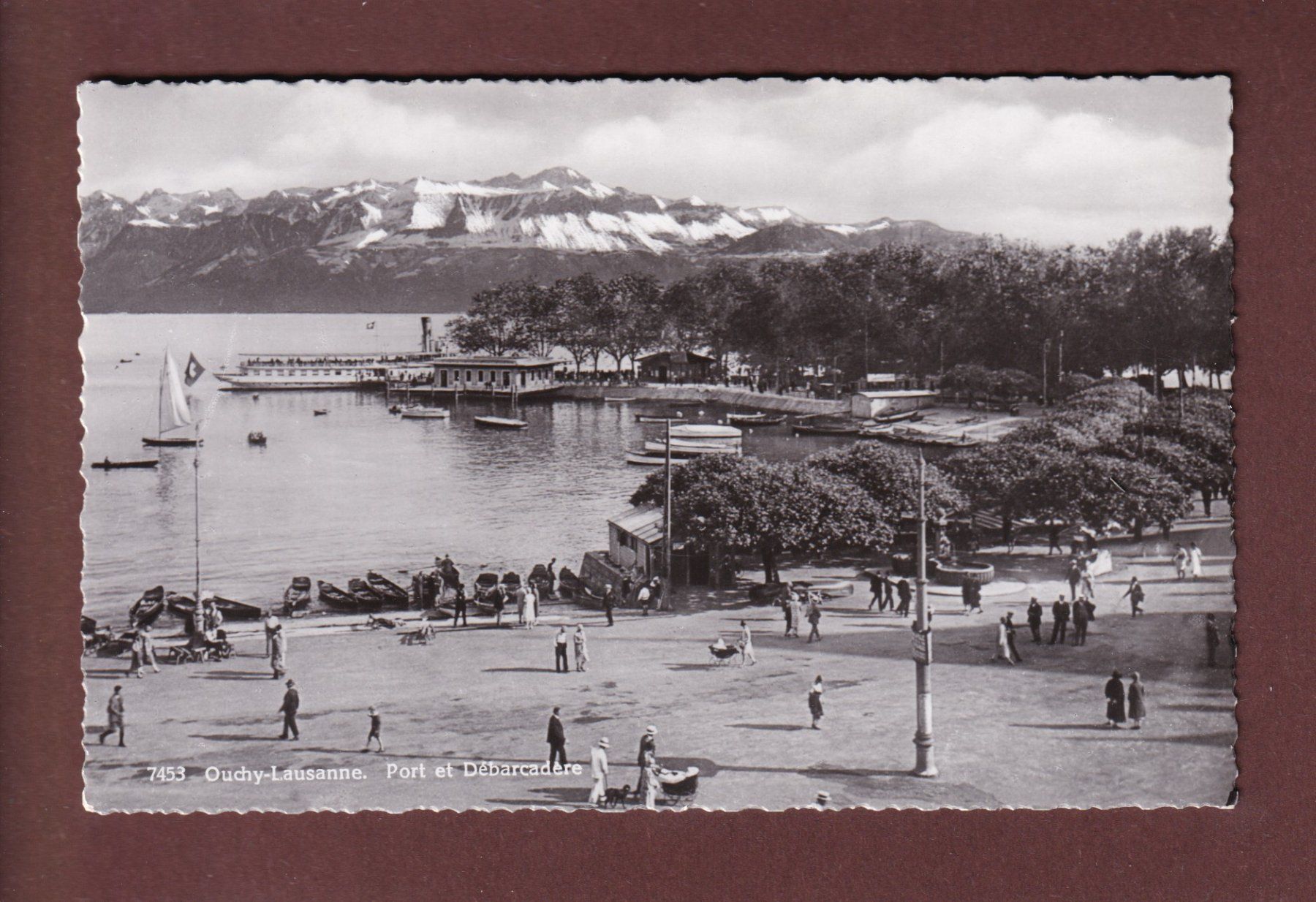 Cartoline postali: LAUSANNE - Ouchy - Le Port – Usato da Pully venduto da nicecards
