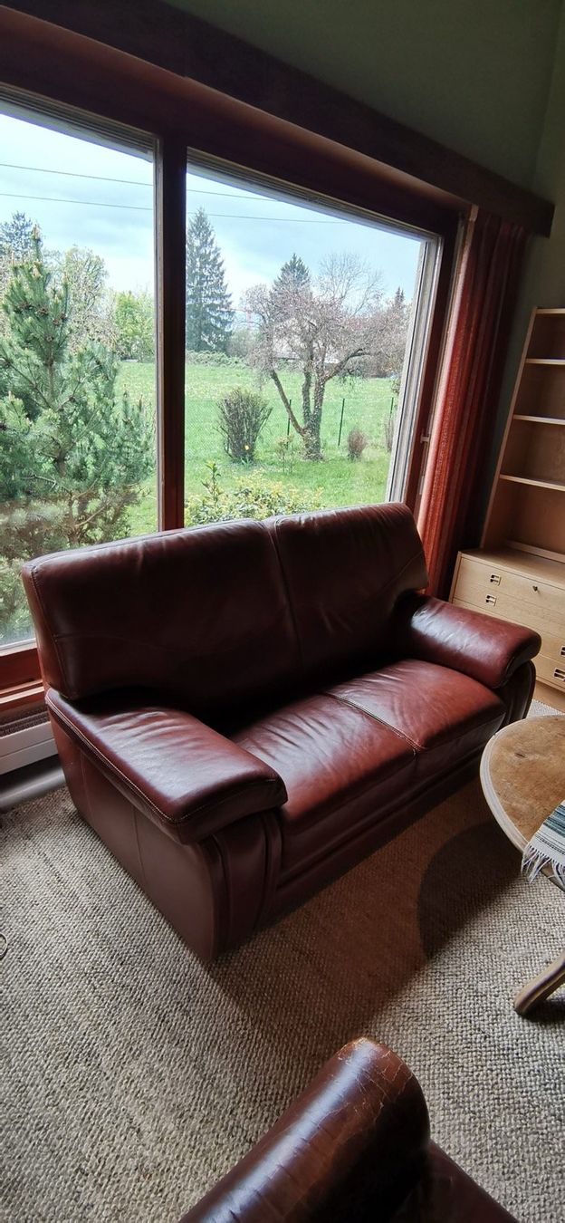 Sofas: Canapé 2 places en cuir marron – Gebraucht aus Bern von hakcel 3