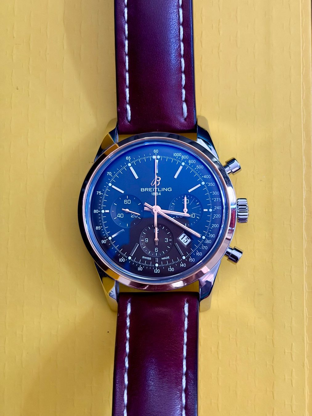 Breitling Orologi: Breitling Transocean Chronograph – Usato da Schaffhausen venduto da mis_p8nv