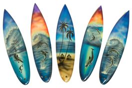 Deko Surfboard Surfbrett 38cm, Set 5 Stück