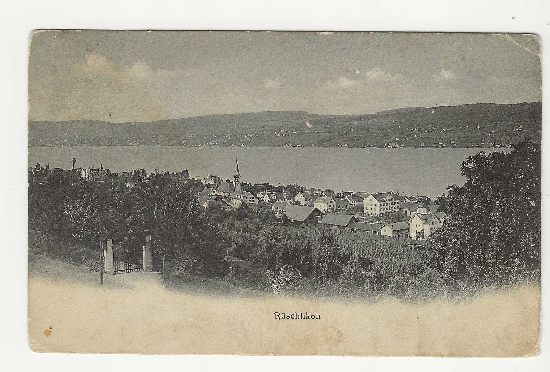 Cartoline postali: RÜSCHLIKON      1909 – Usato da Küttigen venduto da rolypo