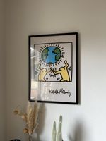Keith Haring Poster, gerahmt, earth day