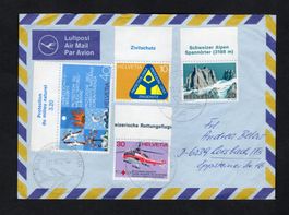 LotsTimbres Suisse , Enveloppe Poste Aerienne ,voir Photos