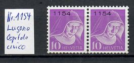1943: 15Ay 1Paar Portomarken Nr. 1154 /600Fr. **