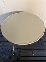 Klapptisch Metal, Rund, weiss,