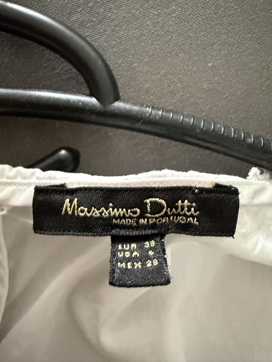 Massimo Dutti Camicette: Massimo Dutti Damenbluse Weiss Grösse 38 mit Spitze – Usato da Zofingen venduto da disupare 1