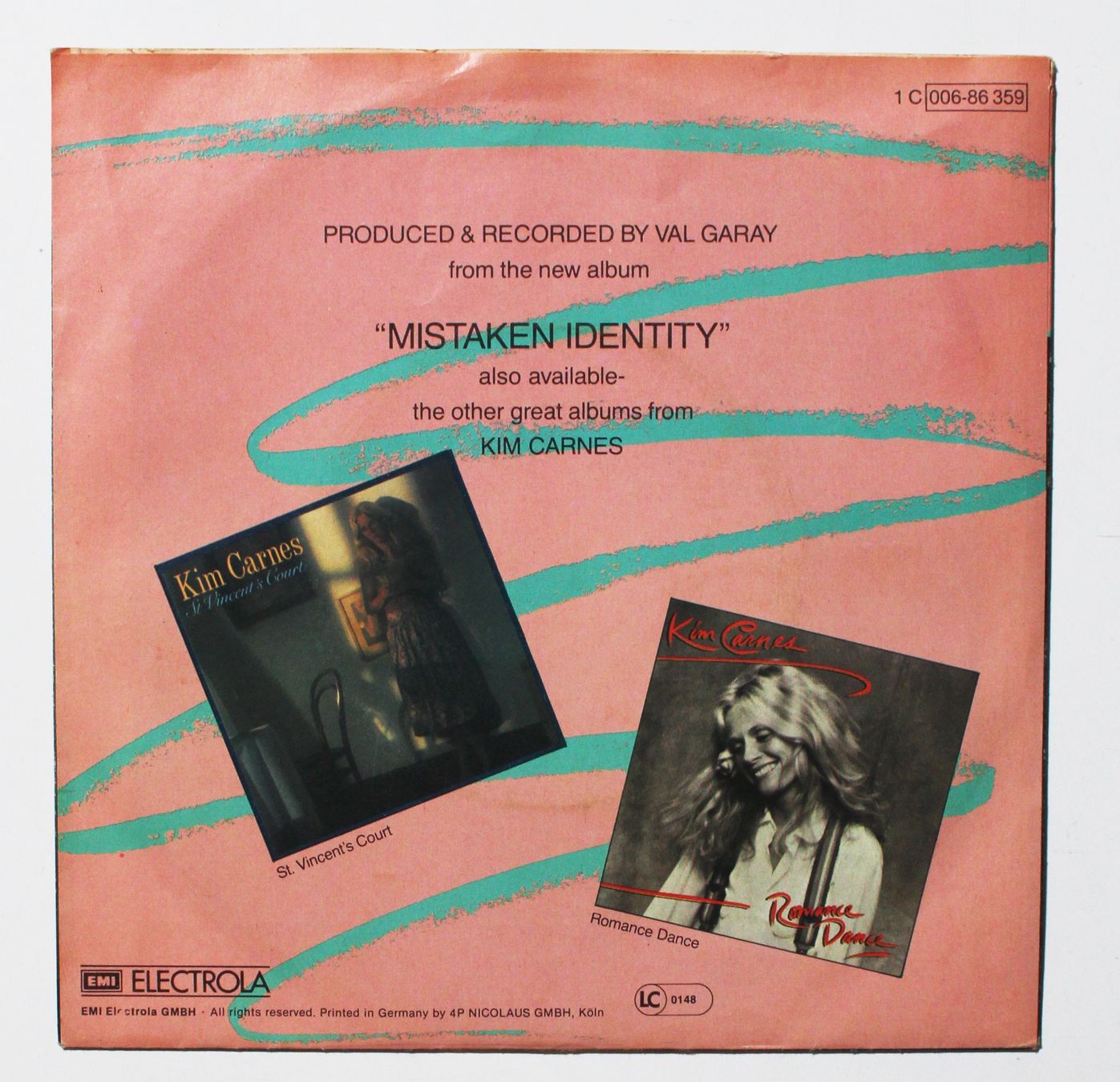 Dischi in vinile: 7" KIM CARNES - BETTE DAVIS EYES - CHART HIT 1981 – Usato da Brüttisellen venduto da Collector-Corner 2