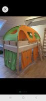 Spielbett, Abenteuerbett, Kinderbett mit Vorhang/Zelt