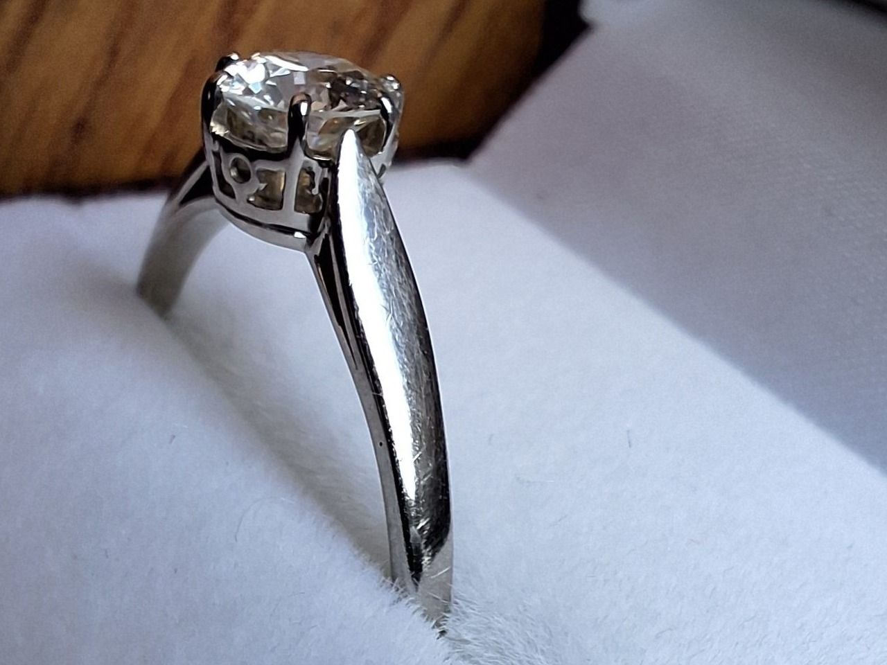 Anelli: Brillant-Ring 750 Weissgold Solitaire-Modell – Usato da Wettingen venduto da Blau8 1