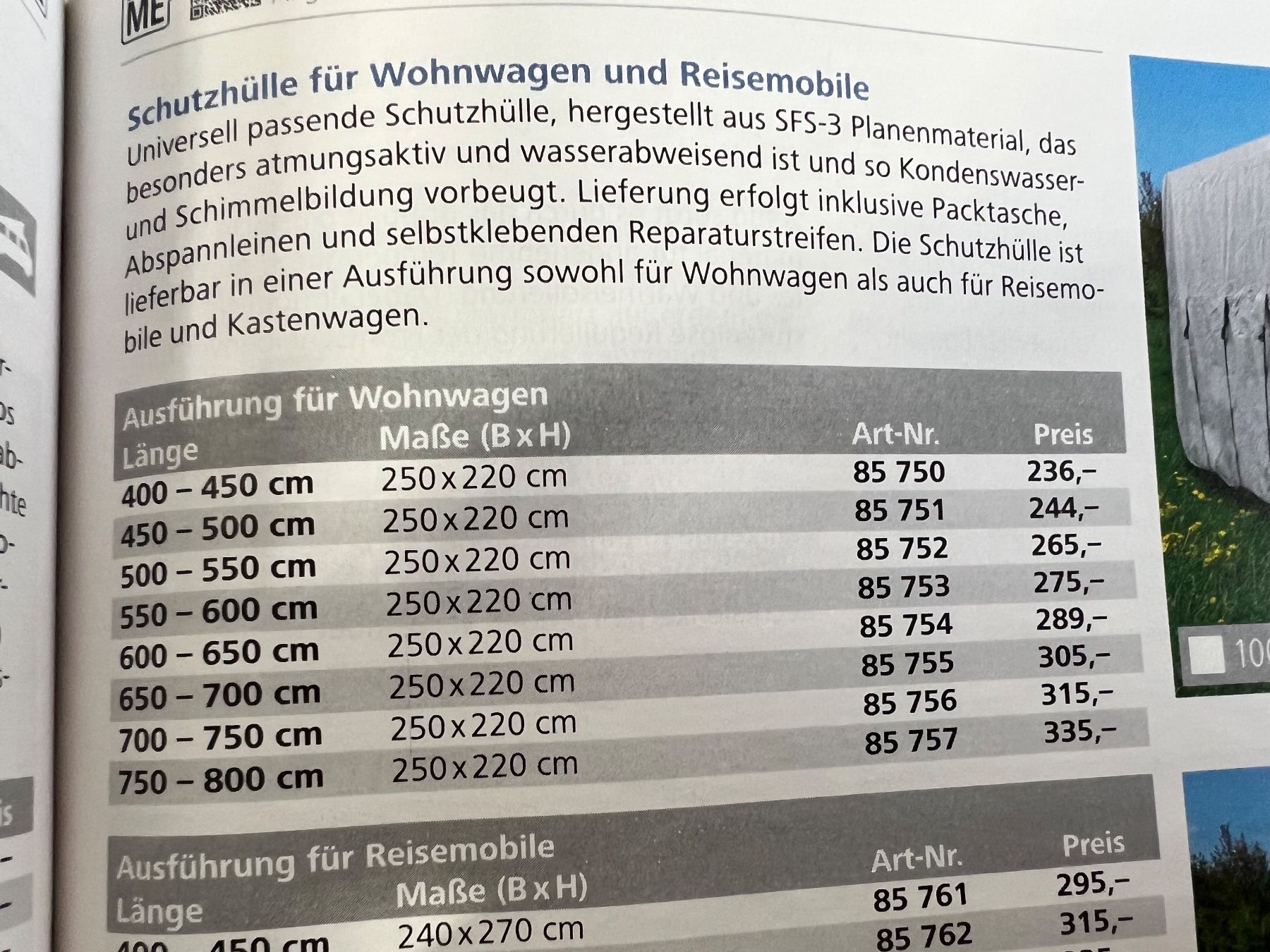 Rimorchi: Wohnwagen Abdeckplane – Usato da Bad Zurzach venduto da Zurzicamper 2