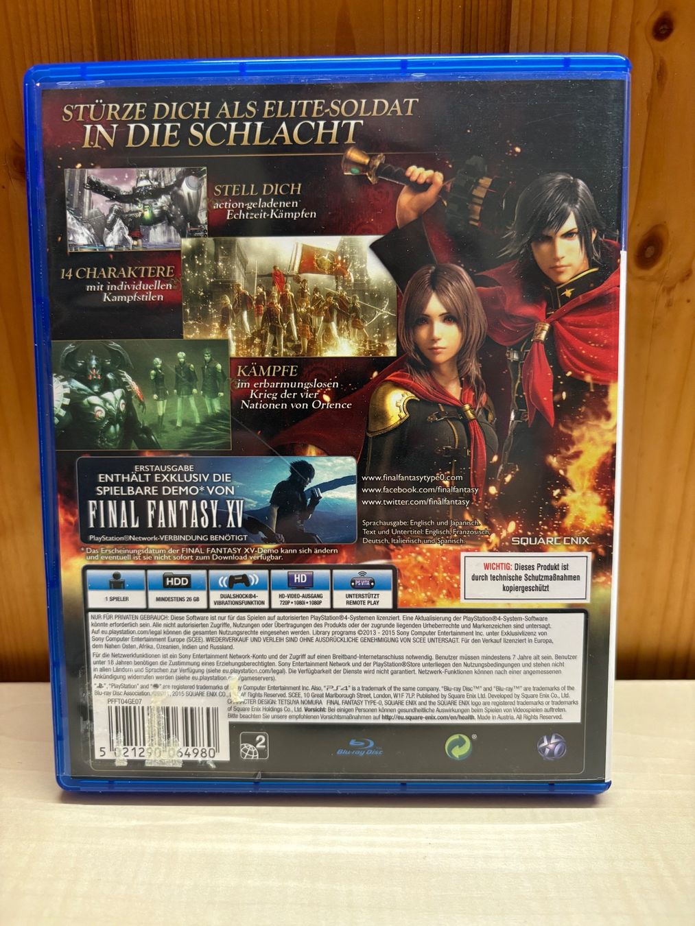Sony Giochi: PS4 Game / Final Fantasy Type-0 HD – Usato da Rümligen venduto da Sibill 1