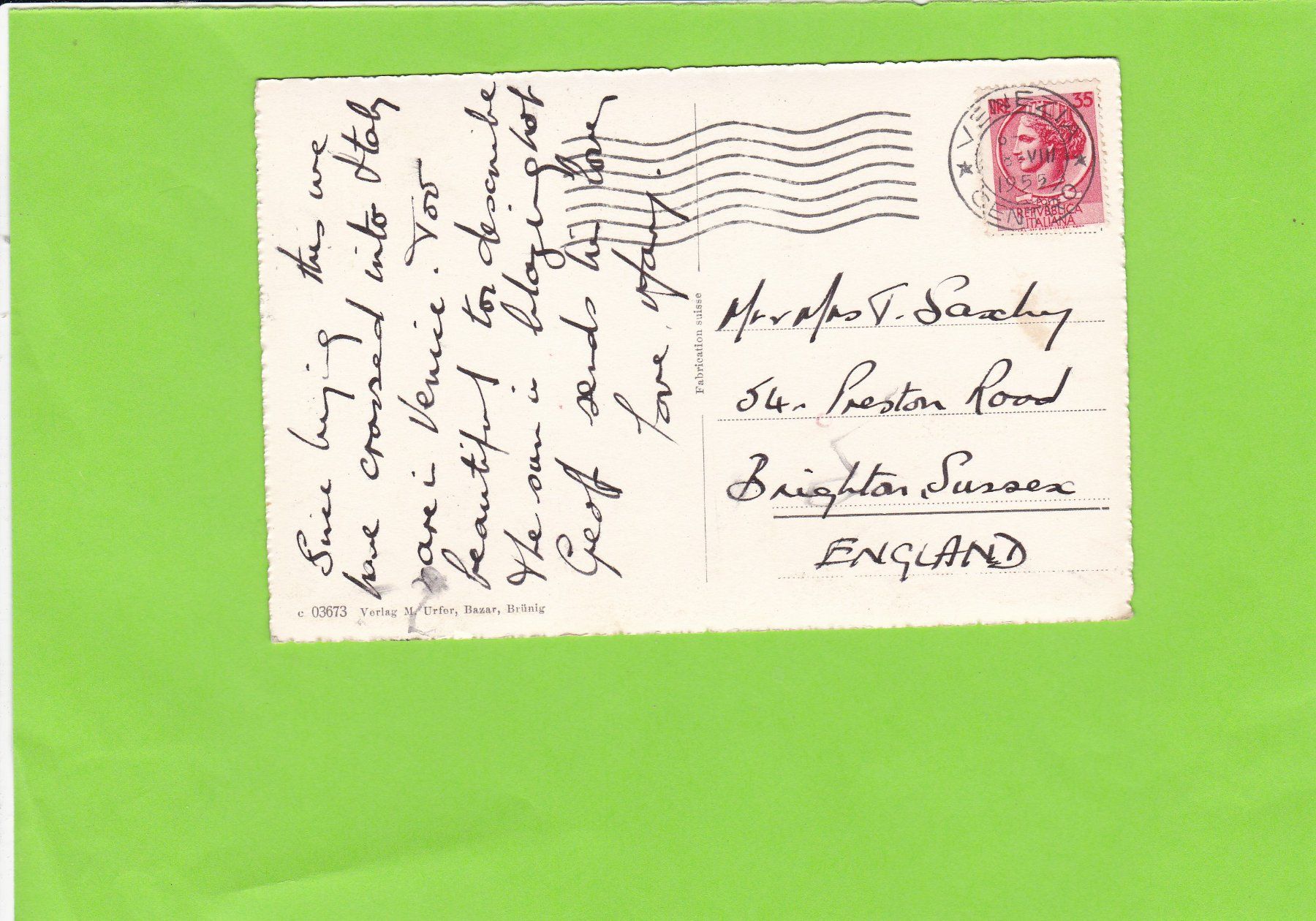 Cartoline postali: Partie auf dem Brünig – Usato da St. Peterzell venduto da neckertal 1