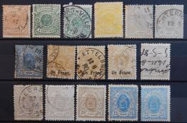 Luxemburg ex. Kat. 27-43 */gest. 1875/80 Kat. 237 Euro diver