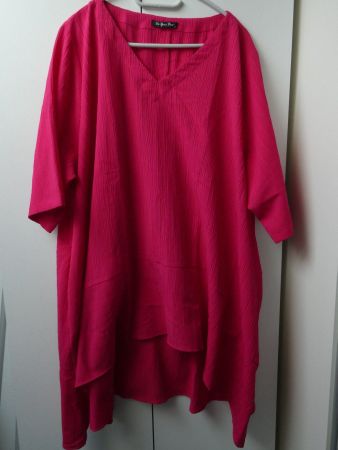 Tunika oversized, pink, geeignet f. Grösse 48 – 54