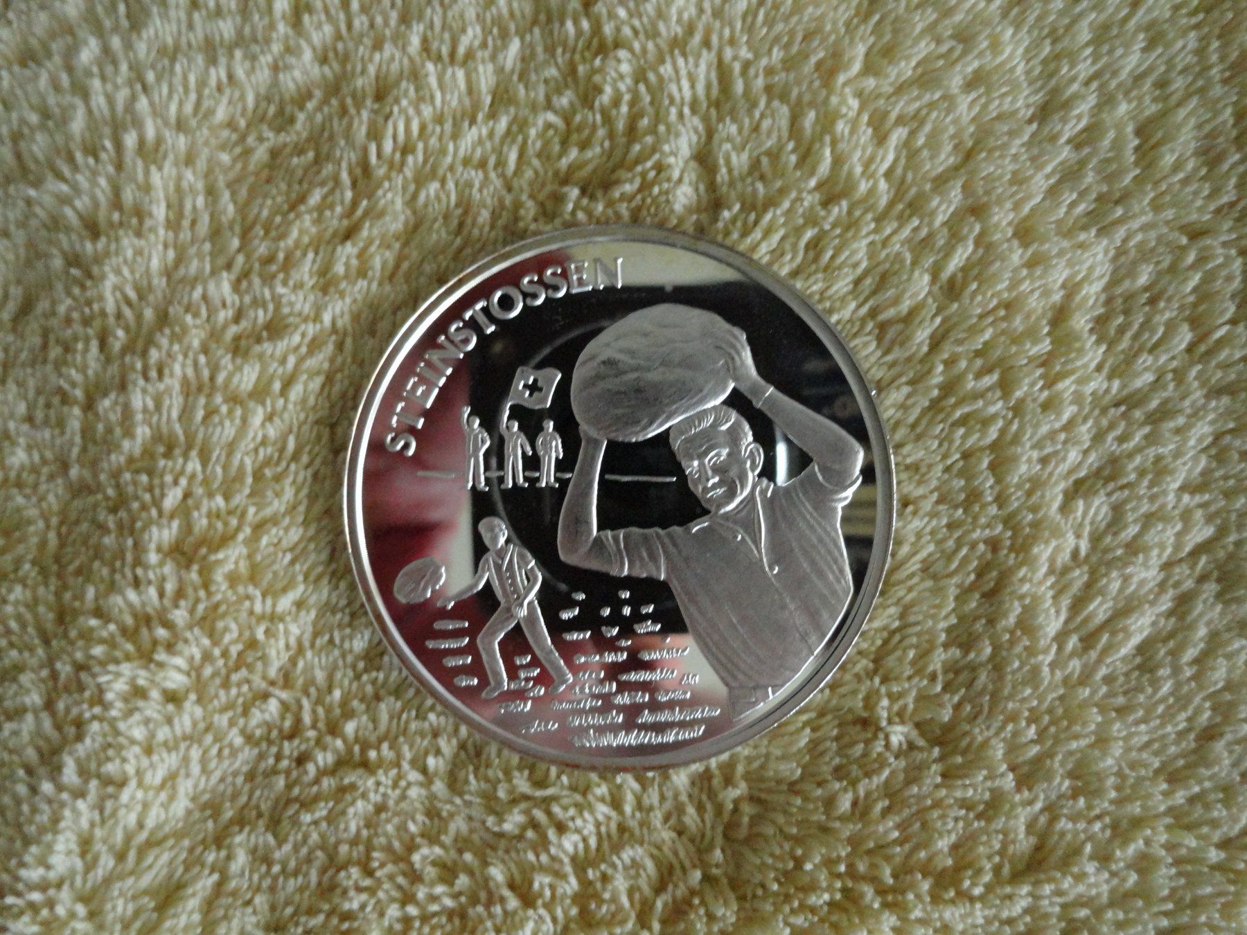 Médailles: Silbermedaille "Schweizer Volksbräuche" - Steinstossen – D'occasion à Gerlafingen par Shiva_74 3