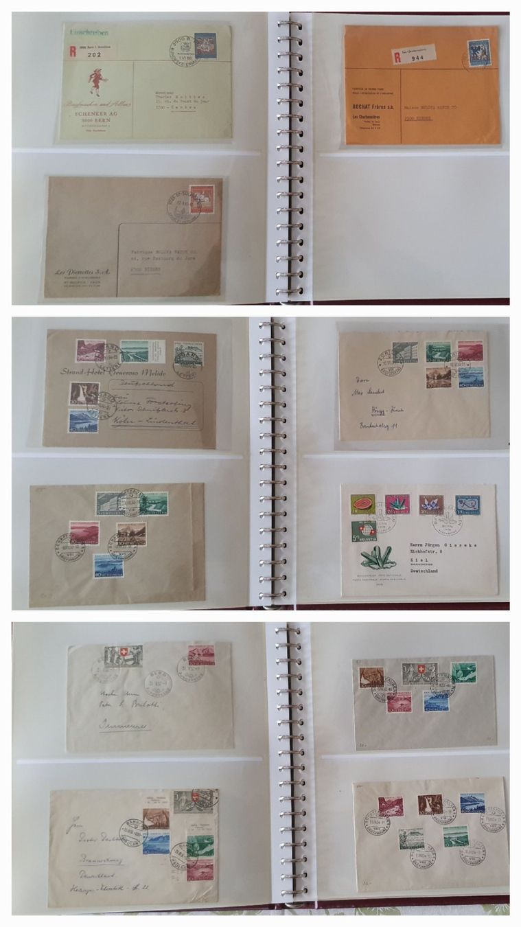 Alle Briefmarken: Album mit Briefen - 130 alte PJ + PP – Gebraucht aus Kreuzlingen von Rschweiz1 8