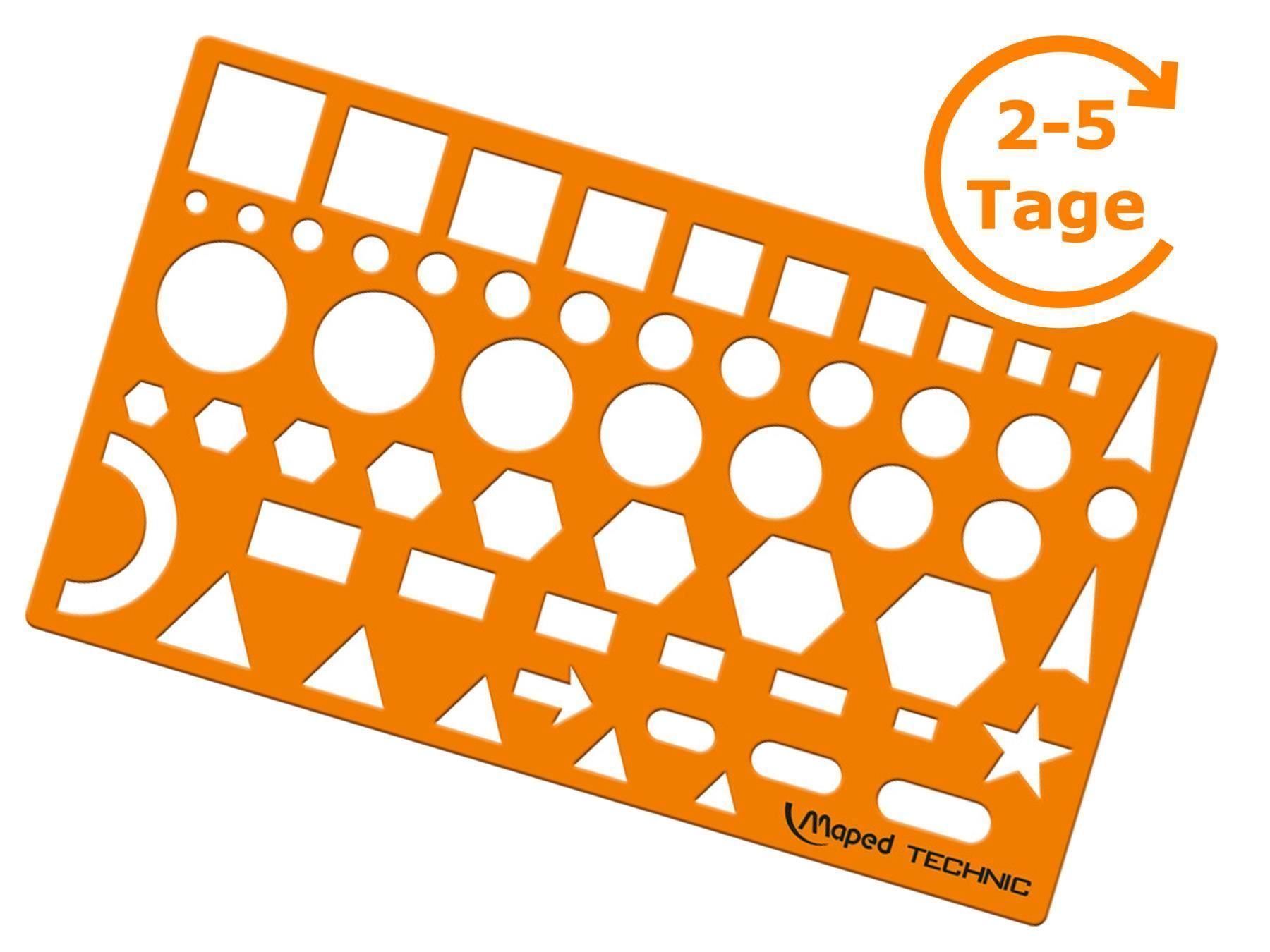 Schablonen: Zeichenschablone NORMOGRAPHE TECHNIC – Neu und originalverpackt aus St. Gallen von cointec