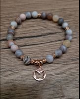 Armkette Botswana-Achat & Sterlingsilber rosé verg. 925 NEU