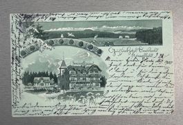rare antike Deutschland LithoPK Hotel Doniswald - Königsfeld