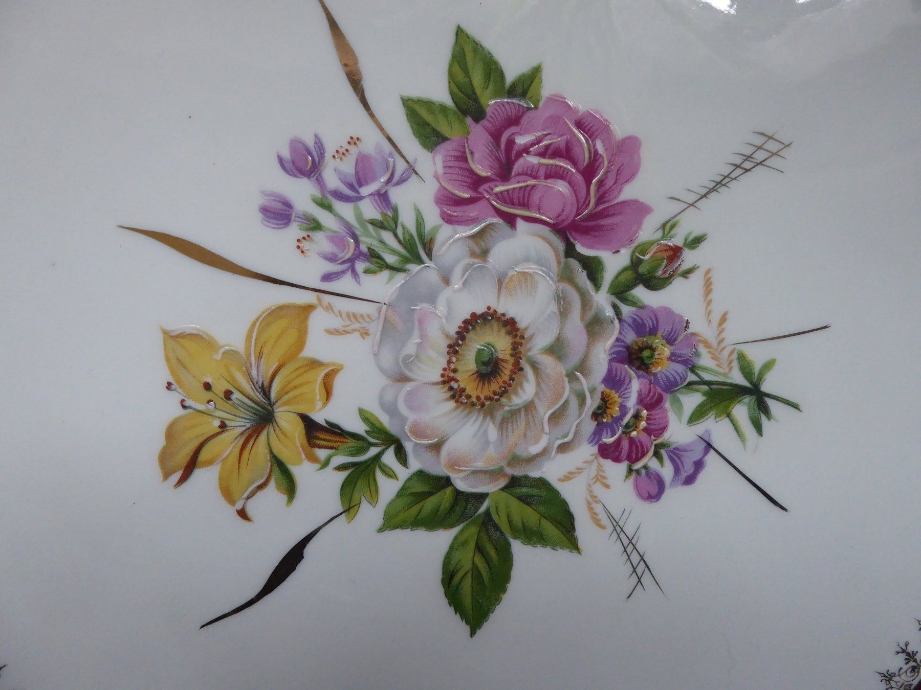 Piatti di portata: Tortenplatte LIMOGES mit Blumenbouquet – Usato da Pratteln venduto da Emmy 2